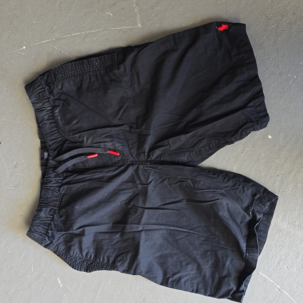Polo Ralph Lauren boys shorts black red EUC size Large 14-16